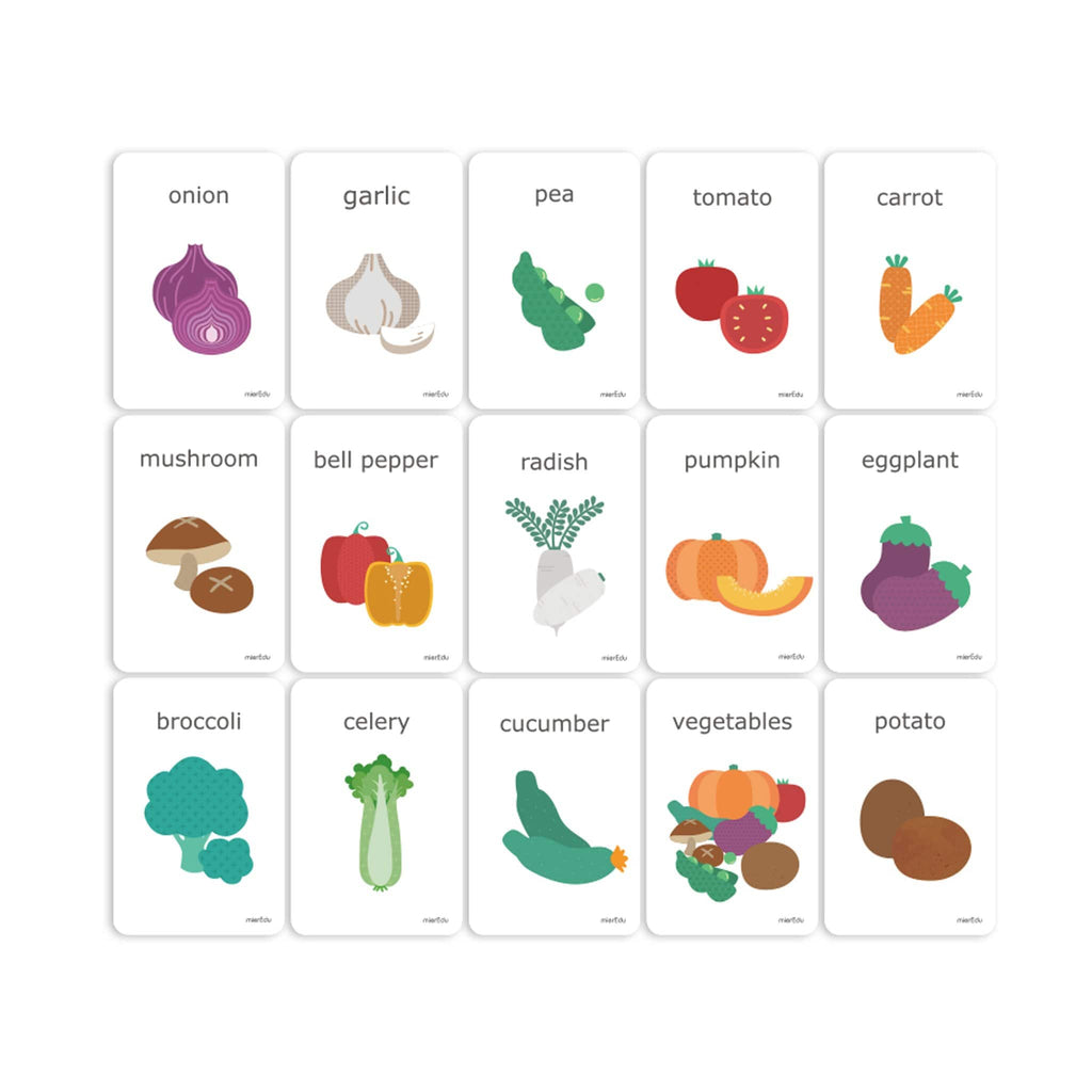 Cognitive Educational Vegetable Flash Cards